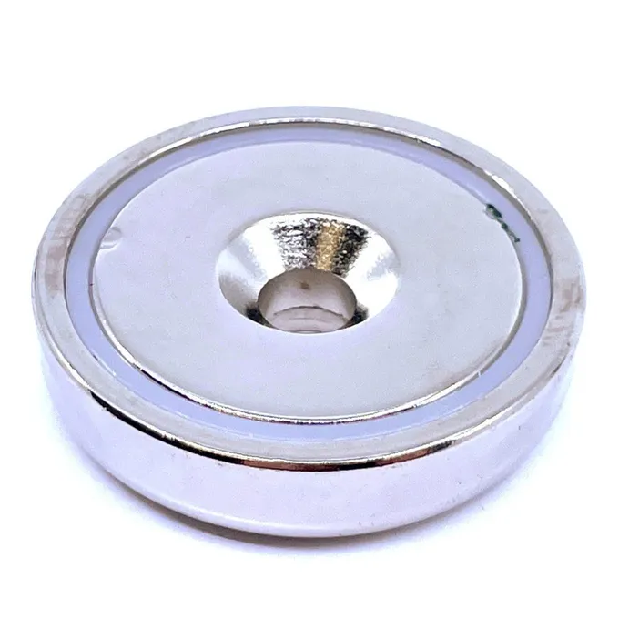 Magnet neodymový okrúhly v púzdre s dierou 25x8mm sila 19kg